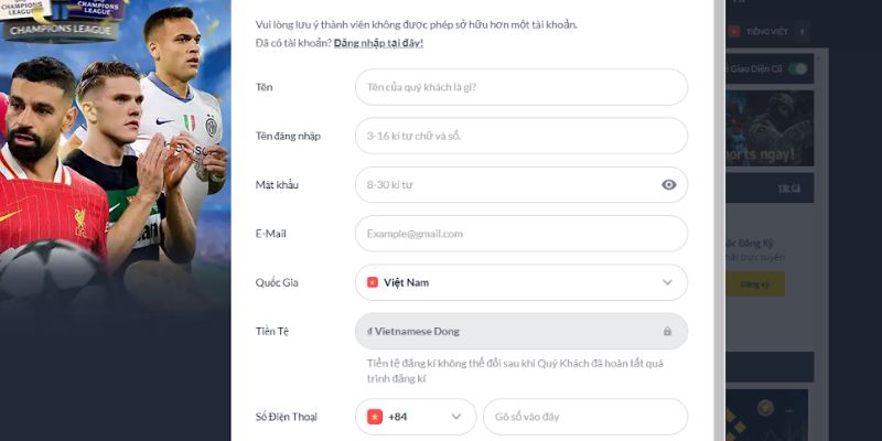 Quy trình thực hiện đăng ký nhà cái nhanh chóng